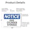 Signmission Gas Cylinder Storage OSHA Notice Sign, Plastic, 10in W x 7in L, 2PK OS-2PACK-NS-P-710-L-12993 - alternate 6